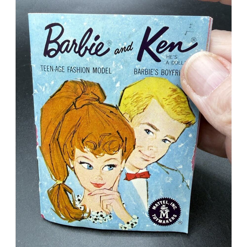 VTG Mattel Barbie Ken Midge Mini Blue Fashion Book Catalog Magazine 1962 -LO24